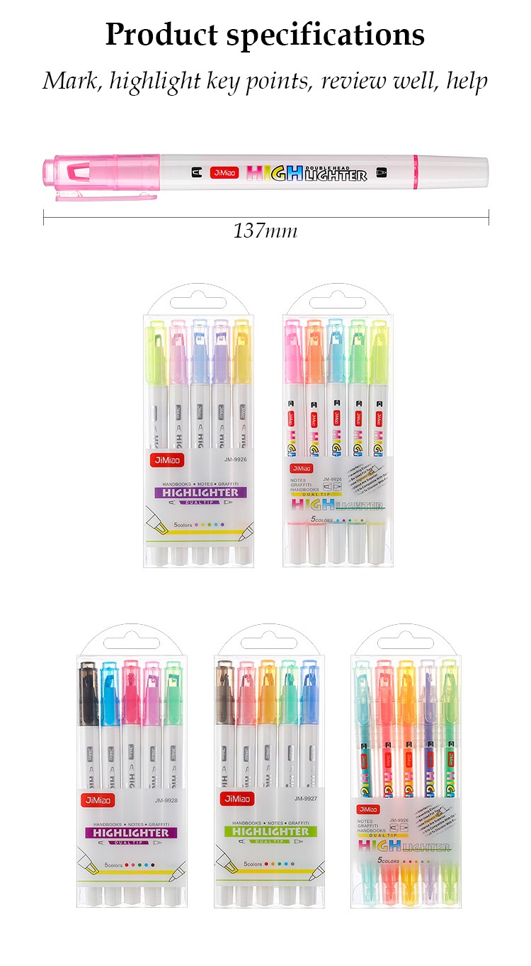 product parameter-Double Headed Highlighters Drawing Marker pen