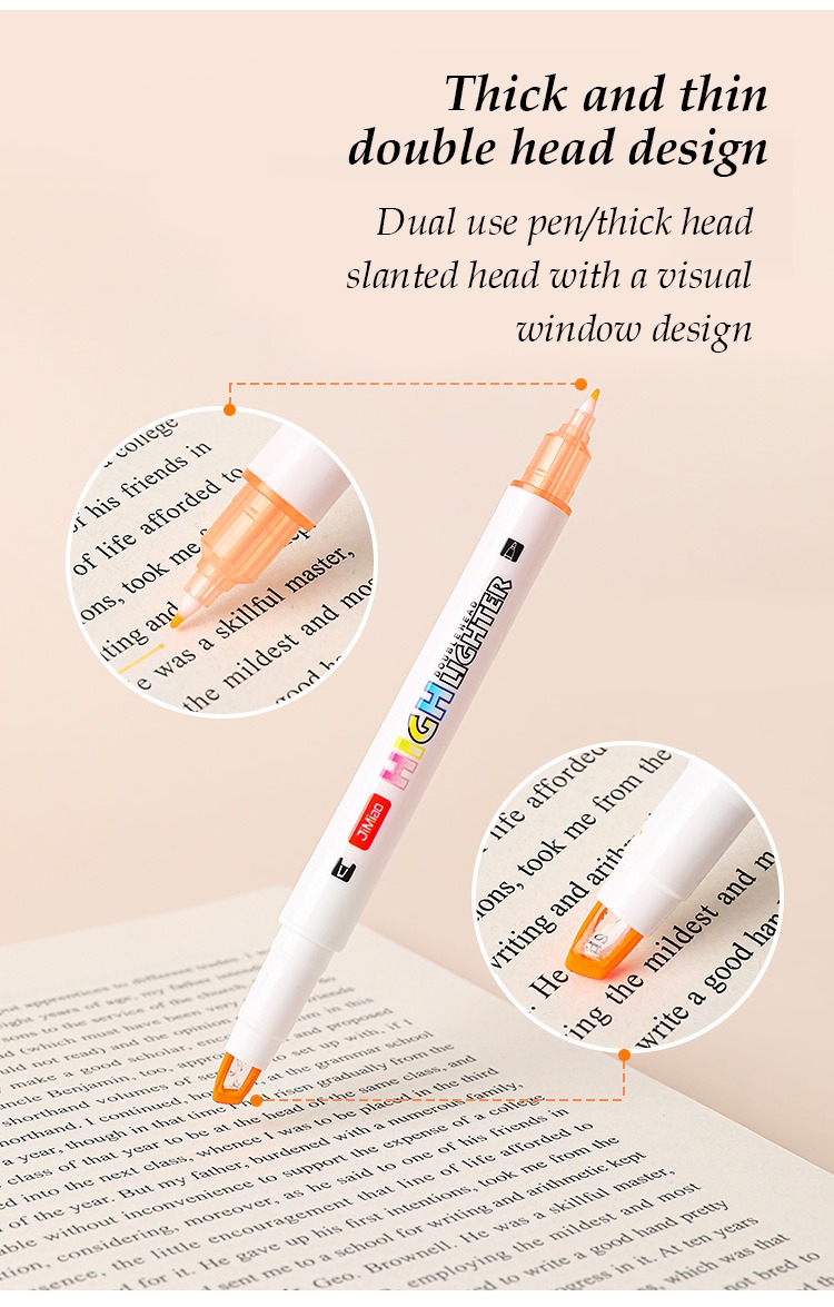 thick and thin double head design-Double Headed Highlighters Drawing Marker pen