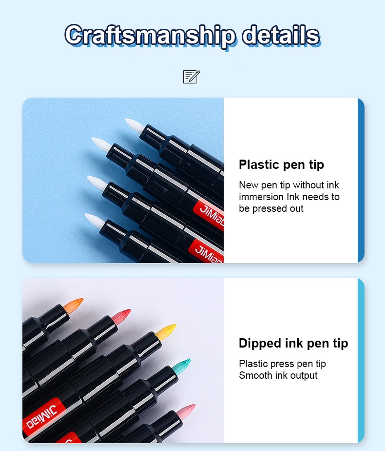 craftsmanship details-Acrylic Valve Markers Pen Set