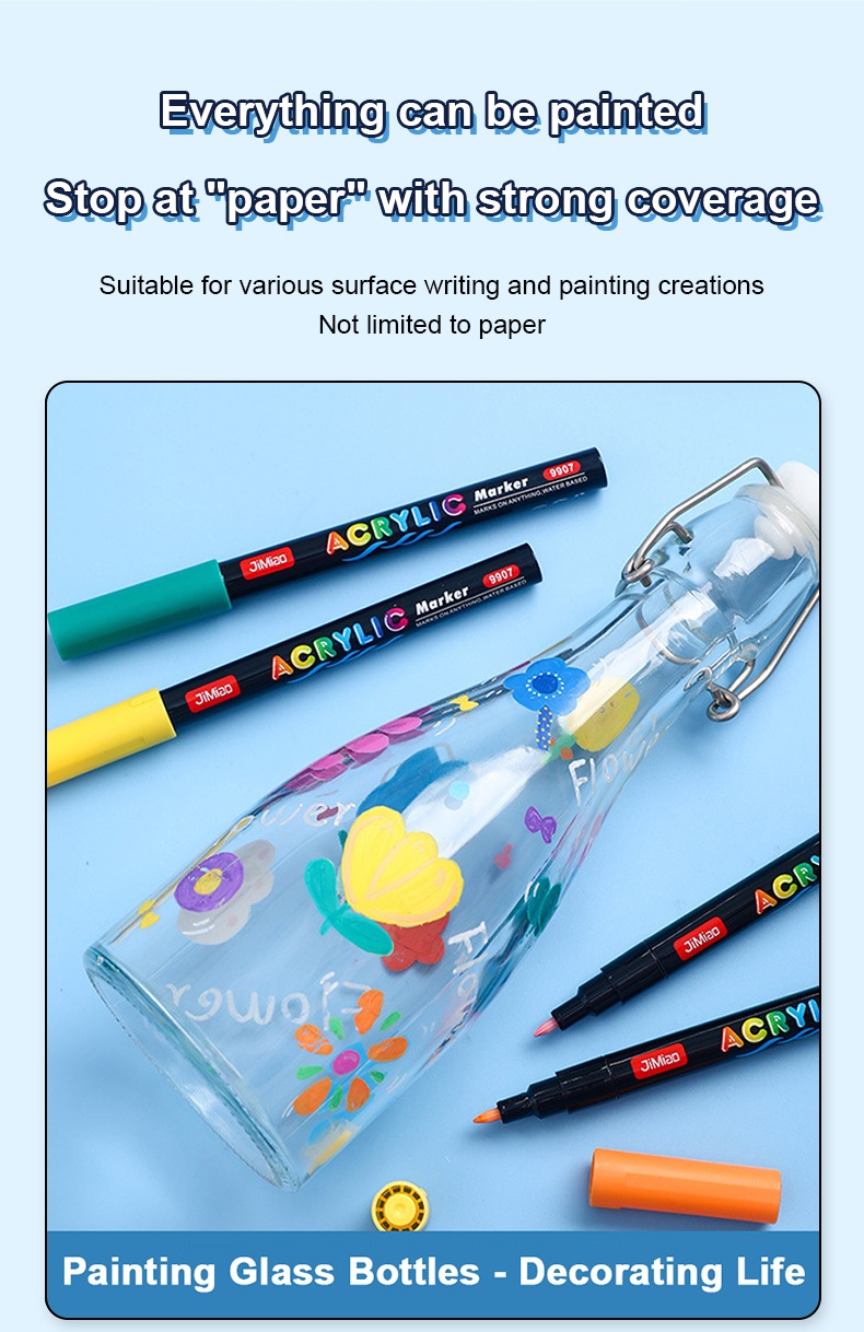 Acrylic Valve Markers Pen Set