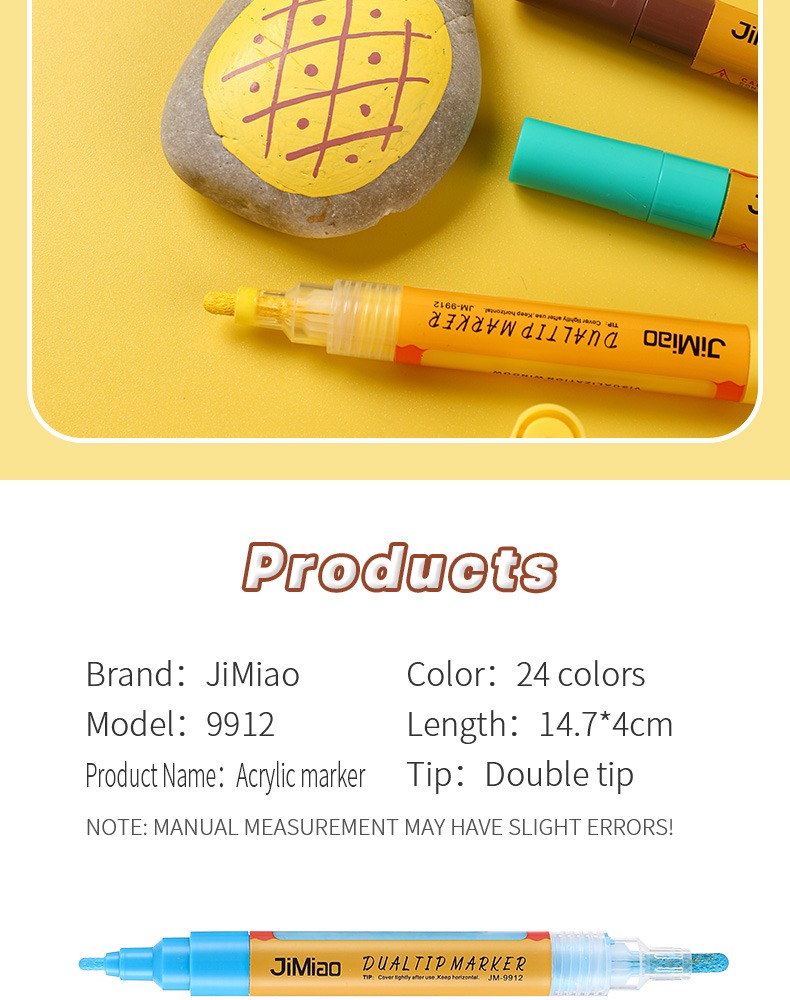 product information- Double-headed Valve Acrylic Drawing Marker Set