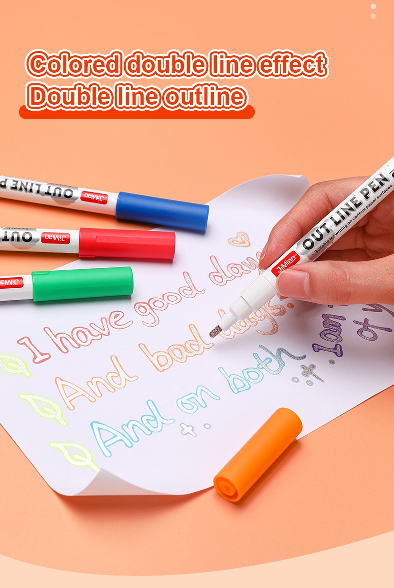 Contour Drawing Coloring Markers Set