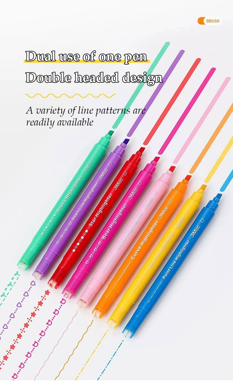 Curve Highlighter Drawing Markers Set