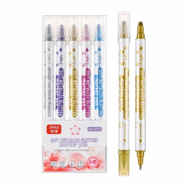 Colorful Metallic Drawing Markers Set