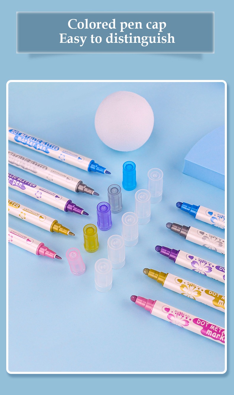 Colorful Metallic Drawing Markers Set