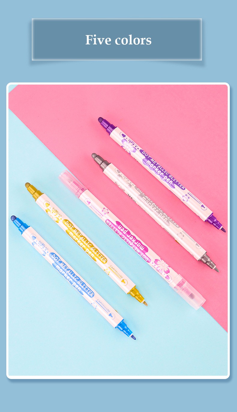 Colorful Metallic Drawing Markers Set