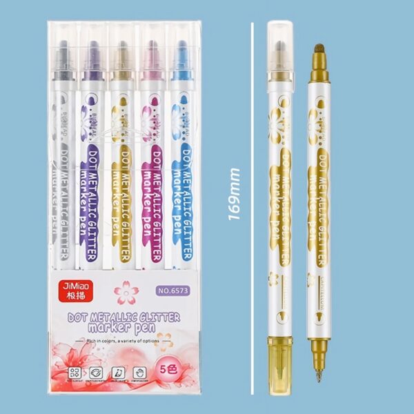 Colorful Metallic Drawing Markers Set