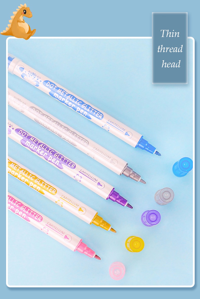 Colorful Metallic Drawing Markers Set