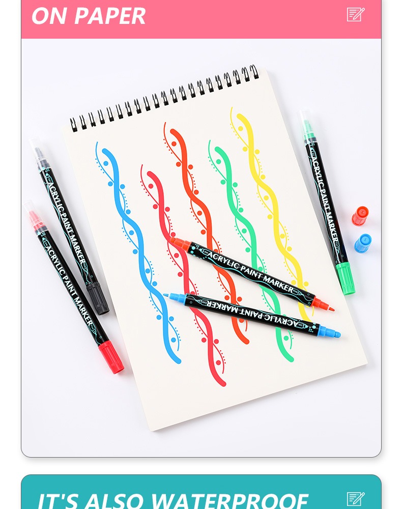 Dual Tip Acrylic Drawing Markers Set