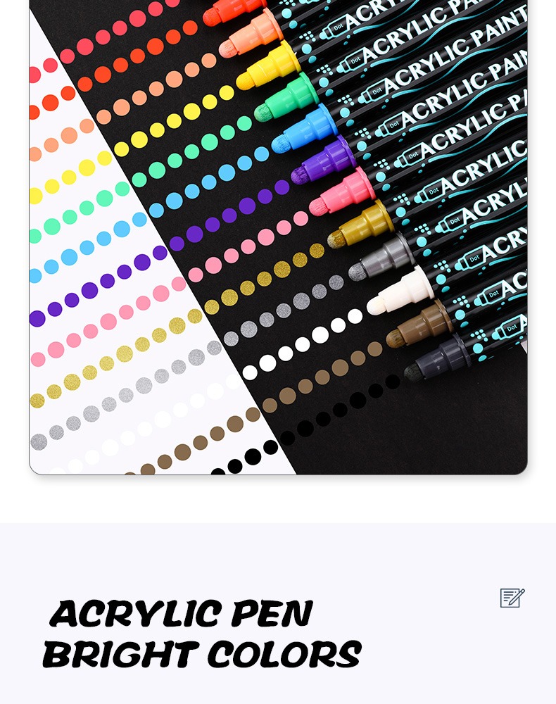 Dual Tip Acrylic Drawing Markers Set