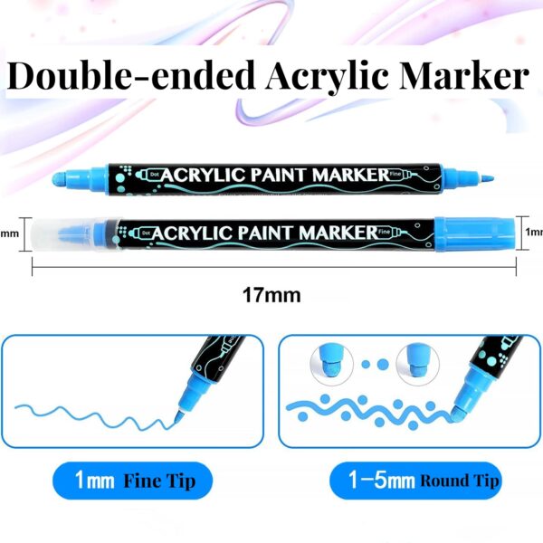 Dual Tip Acrylic Drawing Markers Set