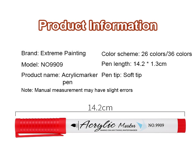 product information-Soft-headed Acrylic Drawing Marker Pen