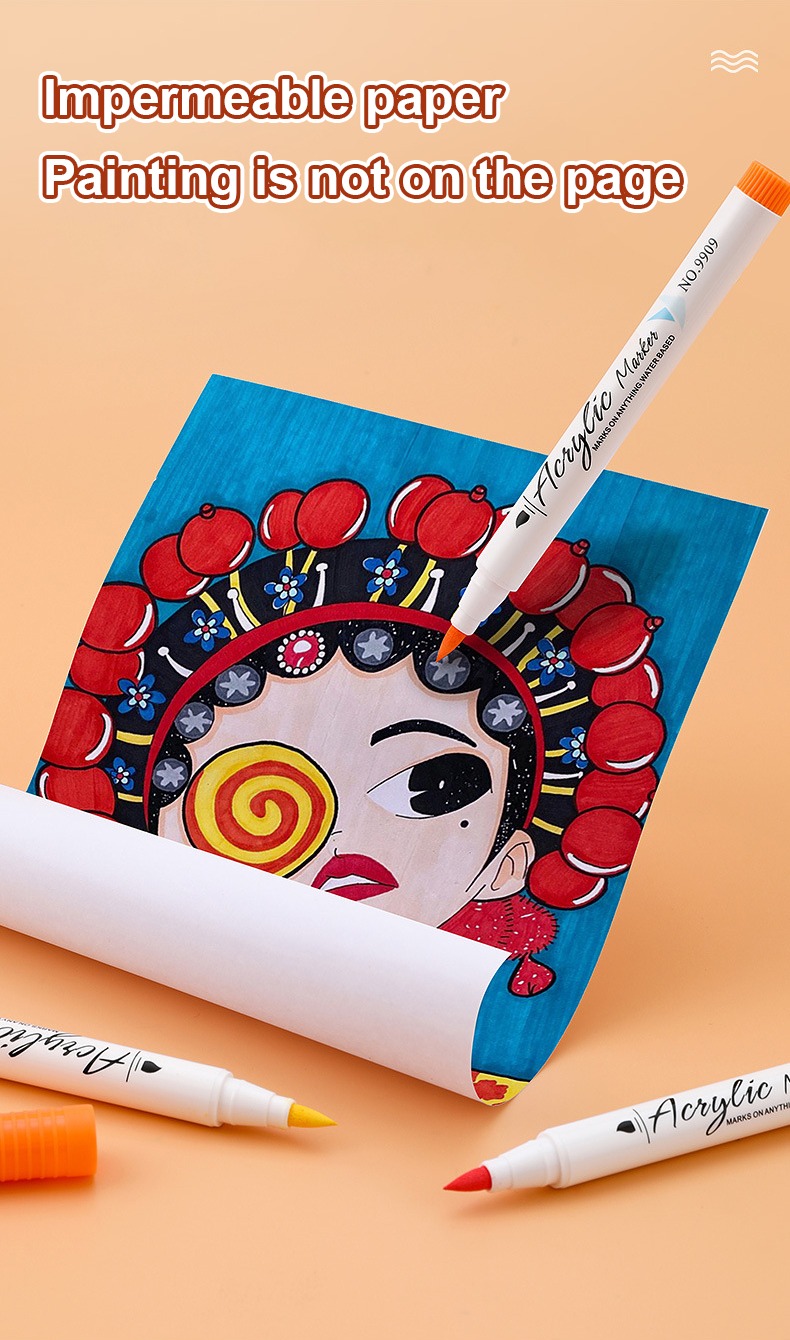 Soft-headed Acrylic Drawing Marker Pen