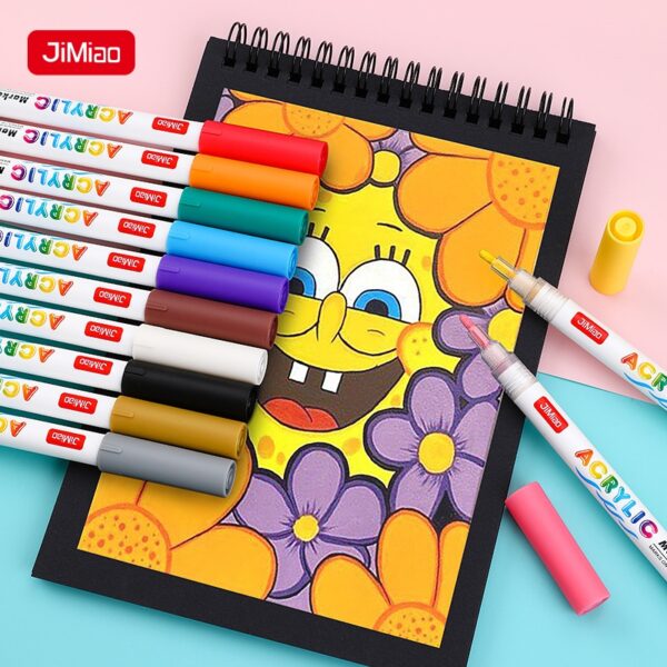 Valve Acrylic Coloring Drawing Marker Pen Set