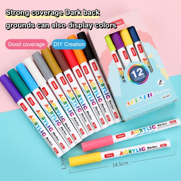 Valve Acrylic Coloring Drawing Marker Pen Set