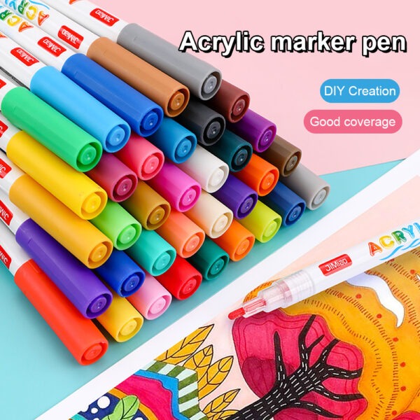 Valve Acrylic Coloring Drawing Marker Pen Set