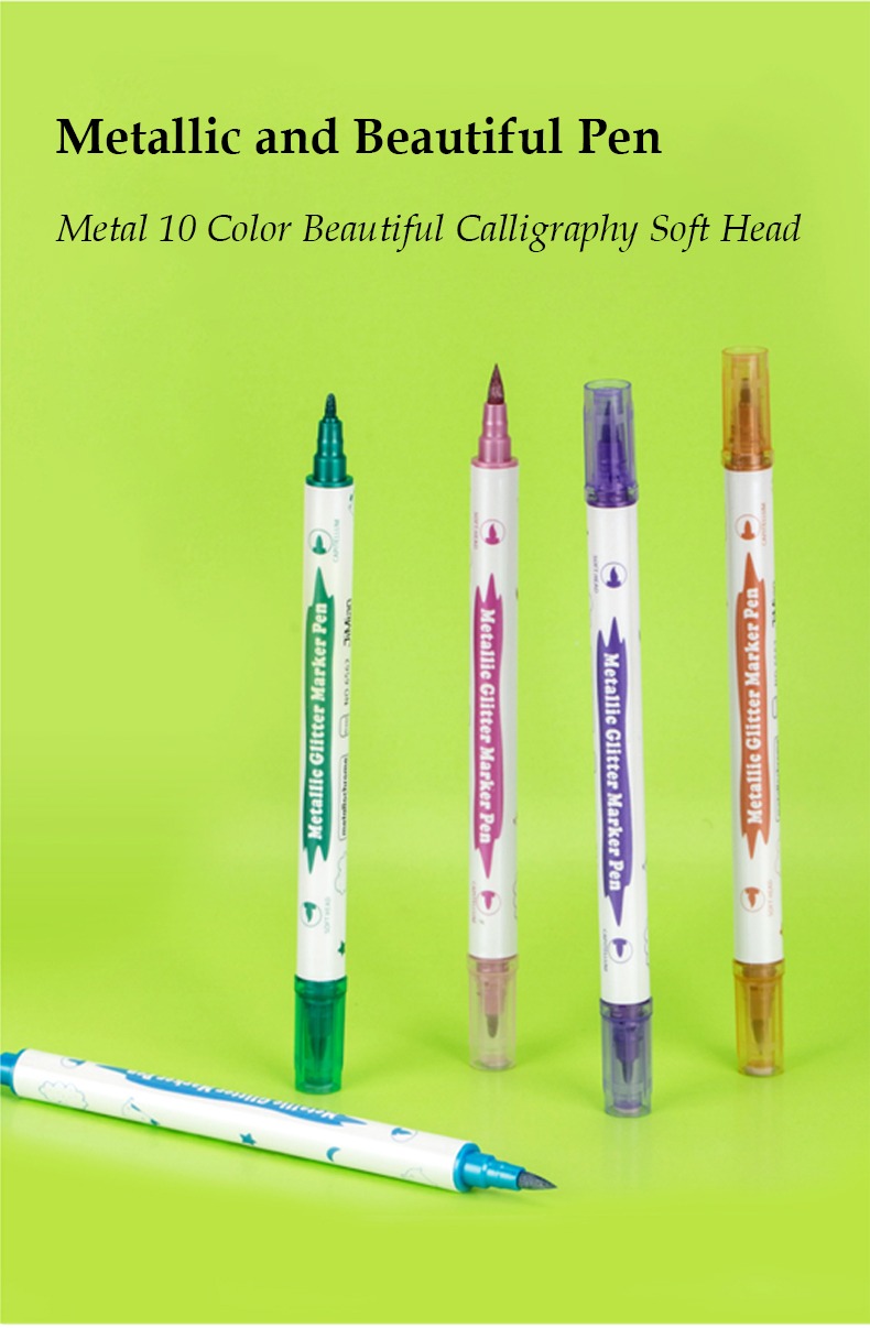 Metallic Colorful Drawing Markers Set