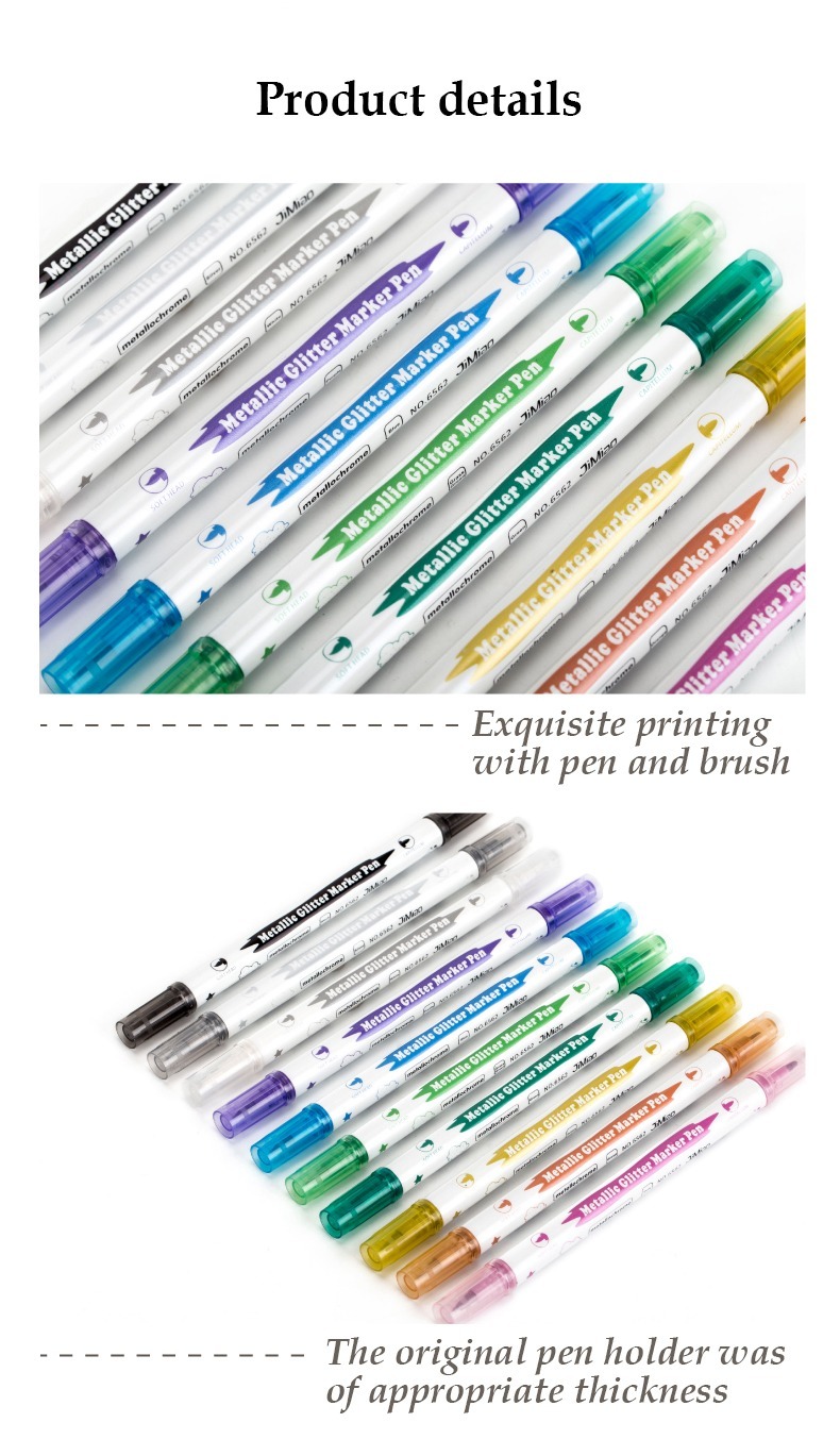 Product Details-Metallic Colorful Drawing Markers Set