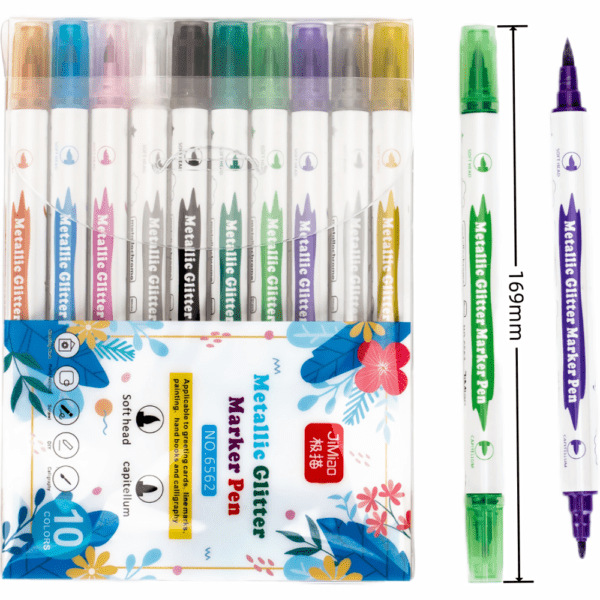 Metallic Colorful Drawing Markers Set