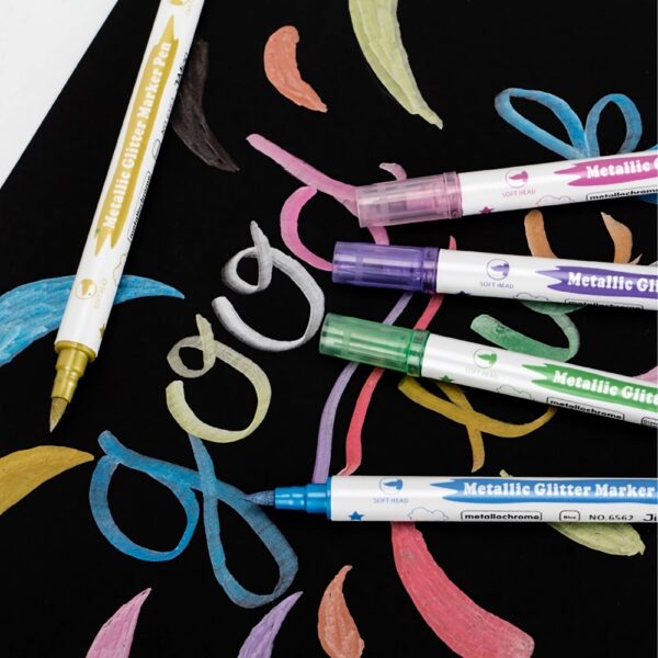 Metallic Colorful Drawing Markers Set