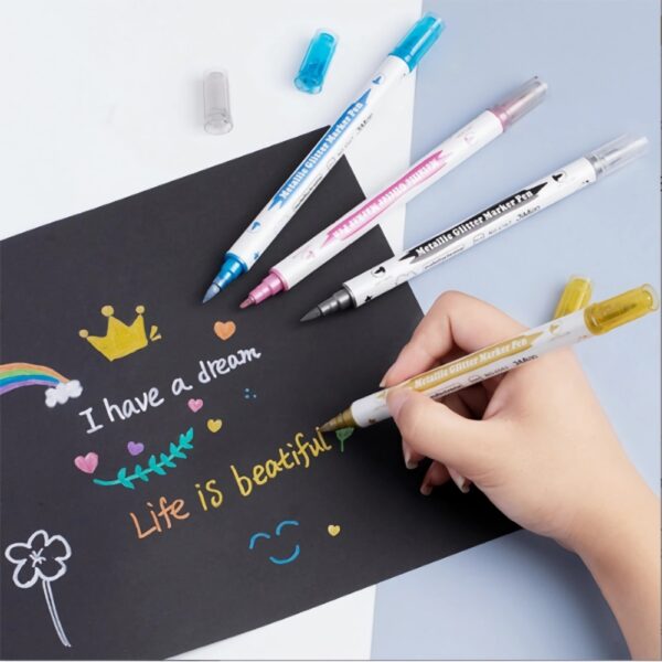 Metallic Colorful Drawing Markers Set