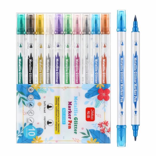 Metallic Colorful Drawing Markers Set